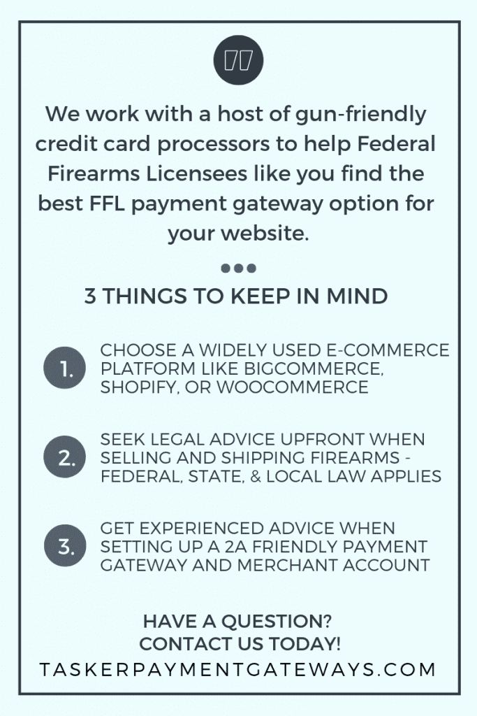 FFL Infographic - 3 things to keep in mind - tasker payment gateways