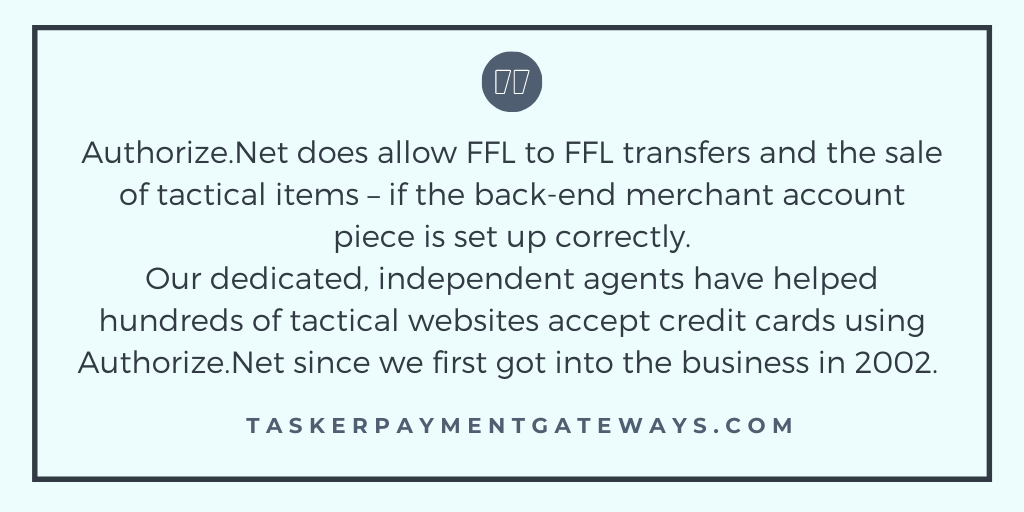 Authorize.Net – high-risk payment gateways and merchant account recommendations - Tasker Payment Gateway quote image